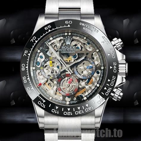 rolex daytona skeleton watch|rolex skeleton watch price.